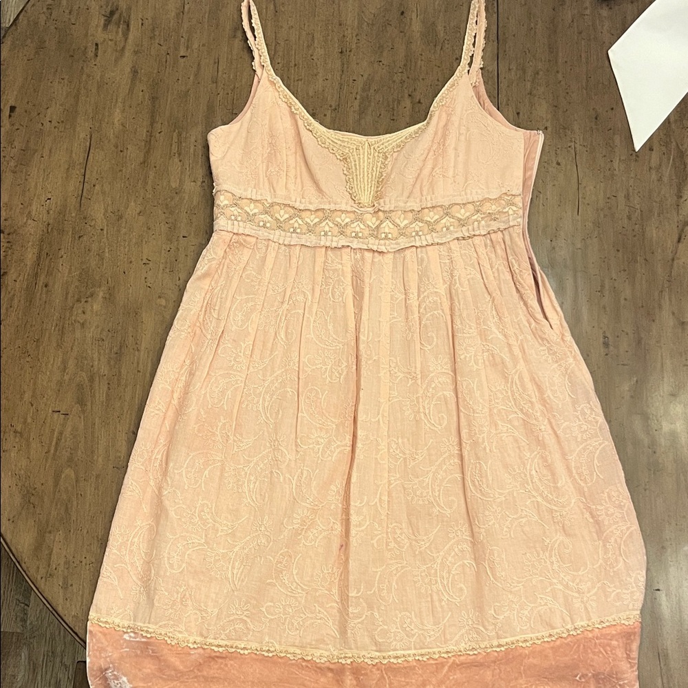 Cynthia Steffe Peach Lace Midi Dress
